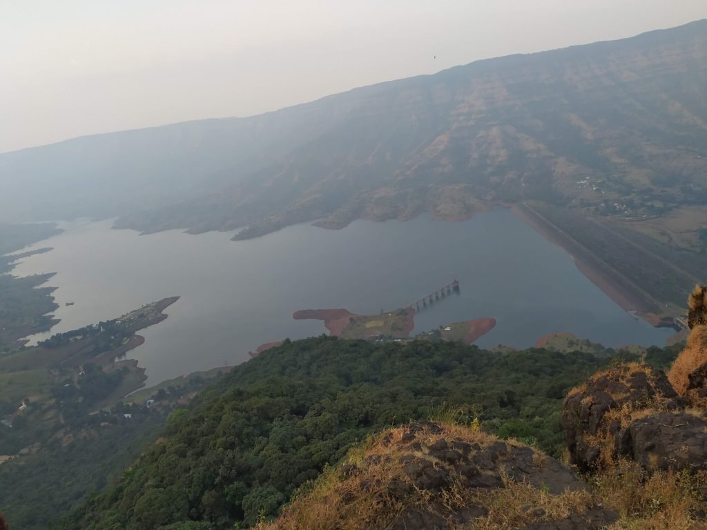 View of River, Dam and surrounding mountains from Kates Point Mahabaleshwar